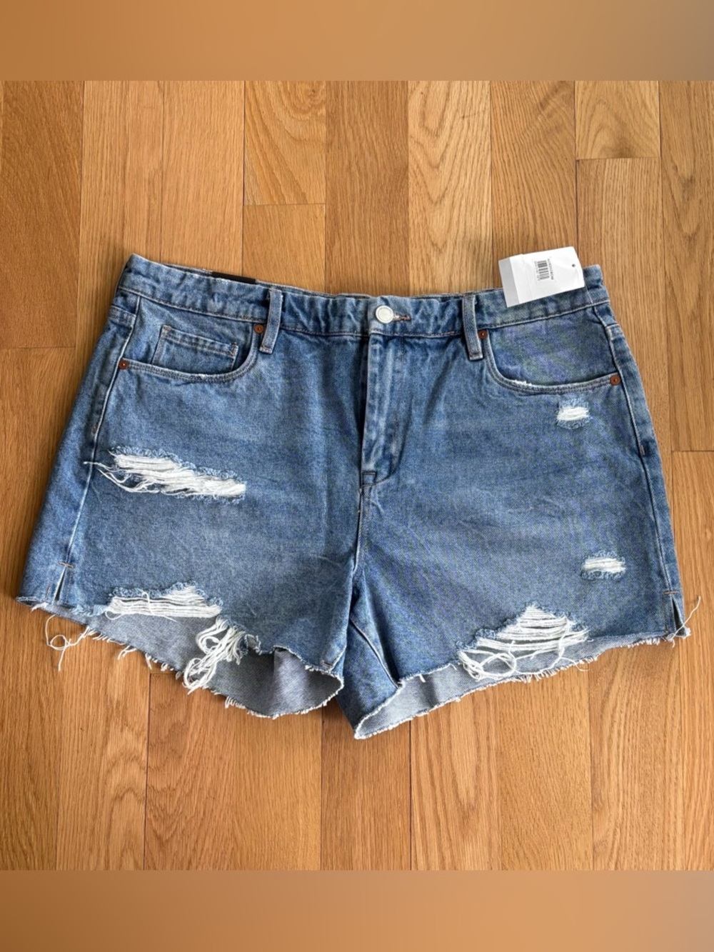 Blank NYC Distressed Blue Denim Women's Shorts